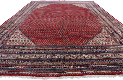 12 x 16 Vintage Persian Sarouk Mir Boteh Rug 78064
