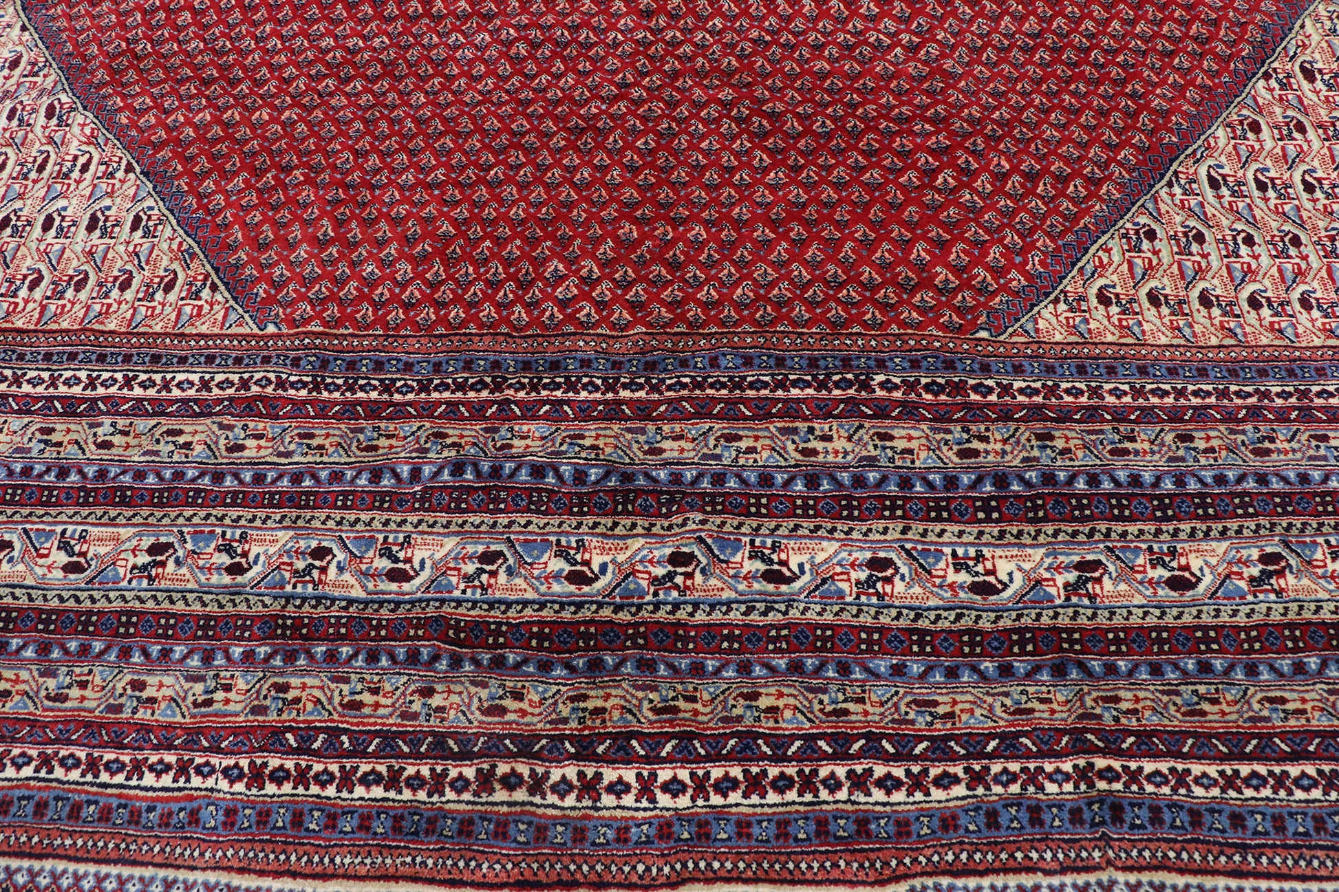 12 x 16 Vintage Persian Sarouk Mir Boteh Rug 78064