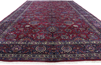 12 x 20 Antique Persian Mashhad Rug 78066