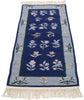 2 x 4 Vintage Chinese Floral Kilim Rug 78071