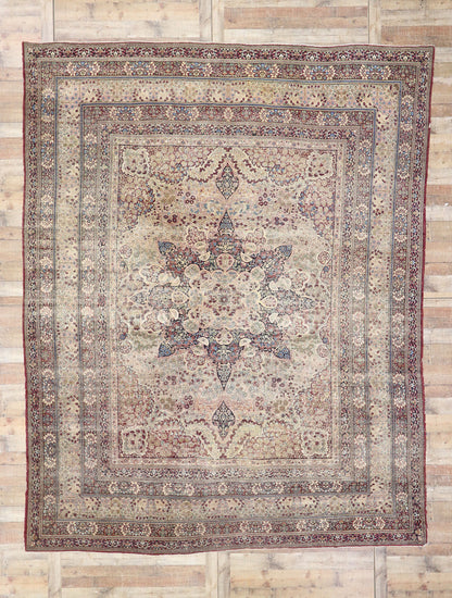 10 x 13 Antique Persian Lavar Kermanshah Rug 78080