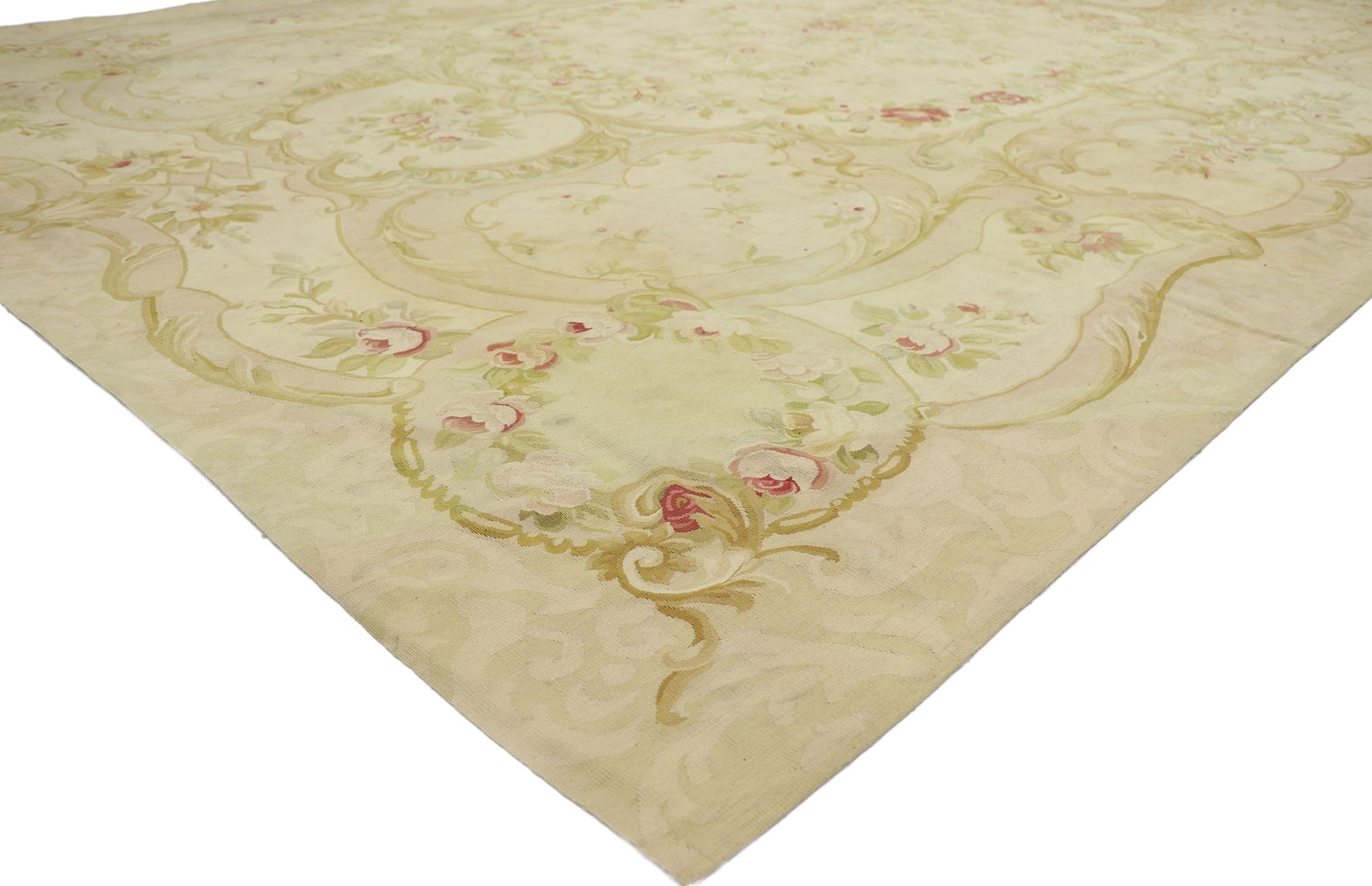 10 x 14 Vintage French Aubusson Rug 78082