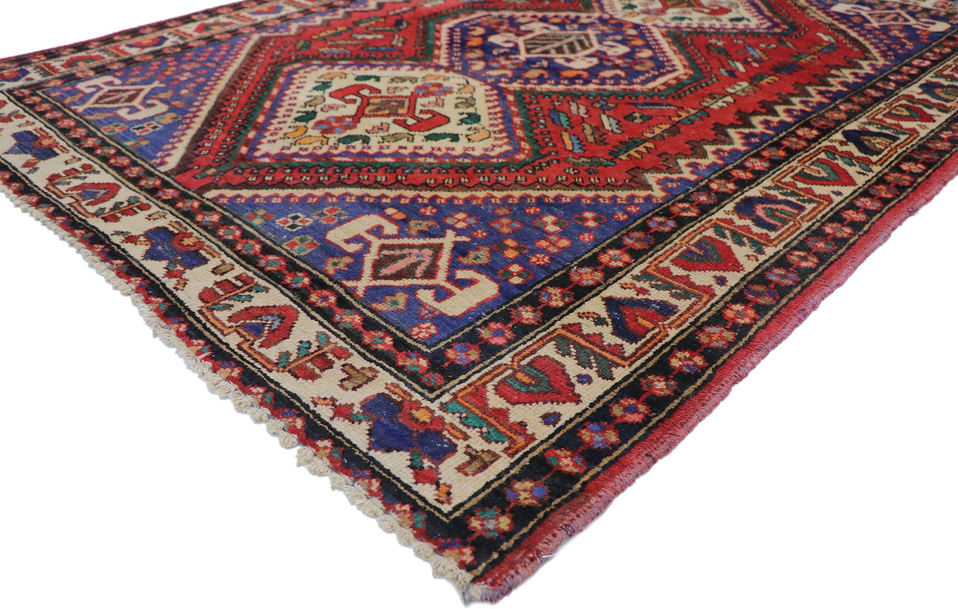 5 x 7 Vintage Persian Viss Rug 78086