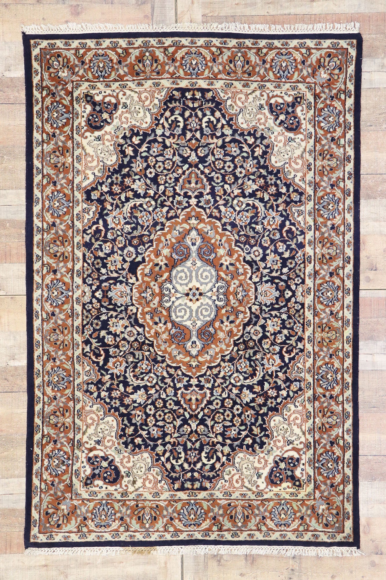 4 x 7 Vintage Indian Rug 78087