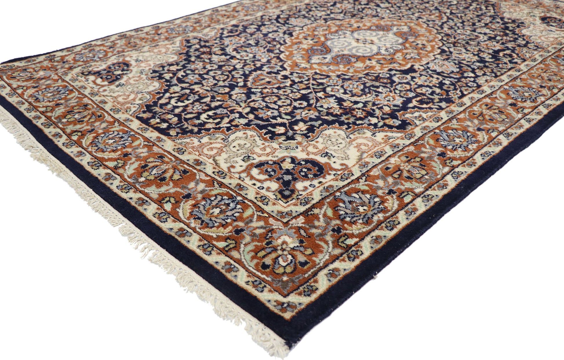 4 x 7 Vintage Indian Rug 78087