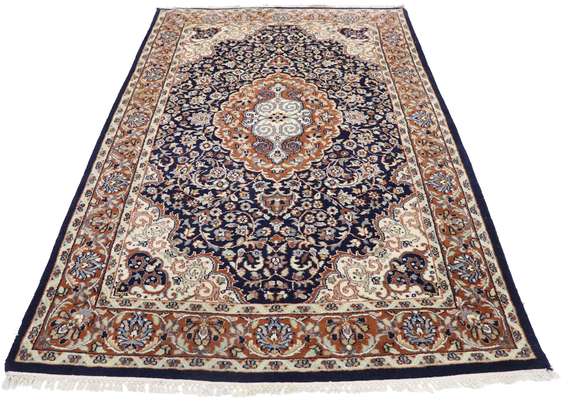 4 x 7 Vintage Indian Rug 78087