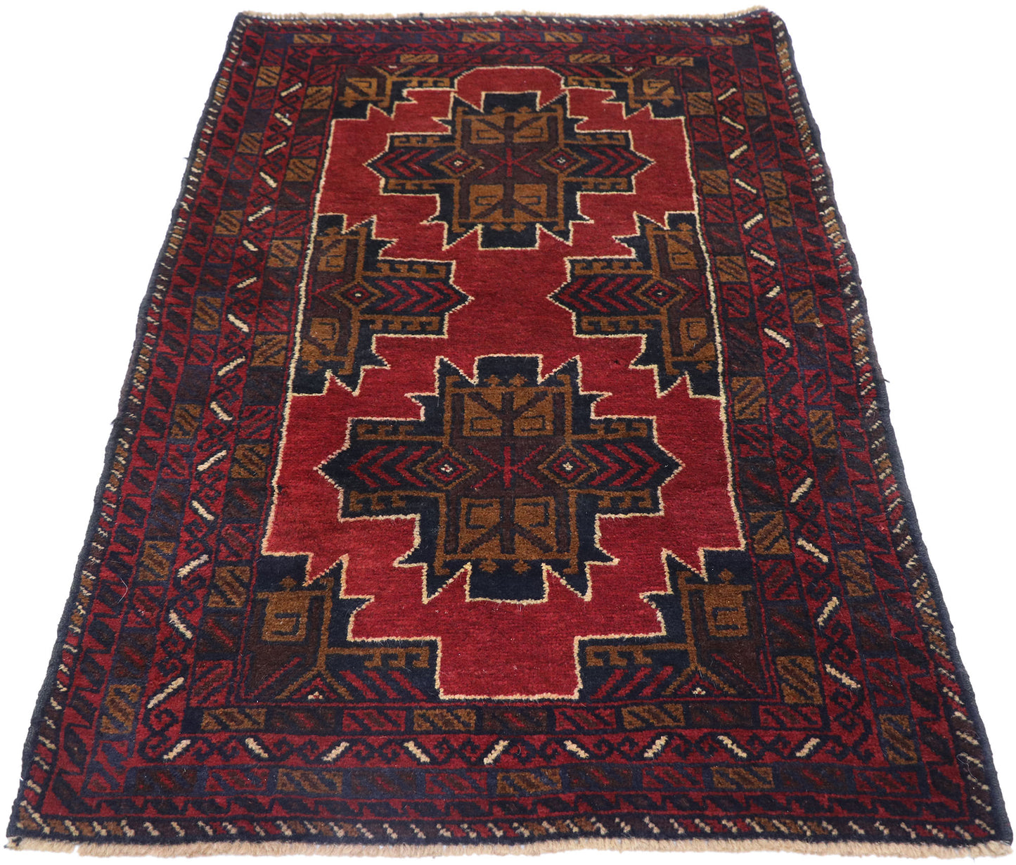 3 x 5 Vintage Persian Baluch Rug 78089
