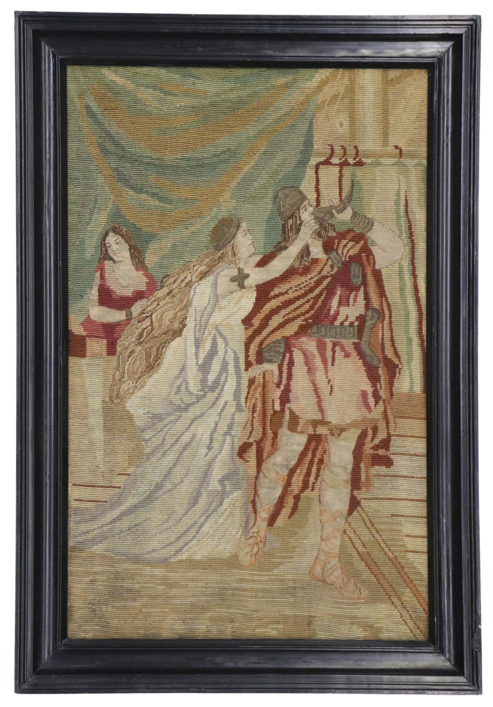 2 x 4 Antique English Needlepoint Tapestry 78092