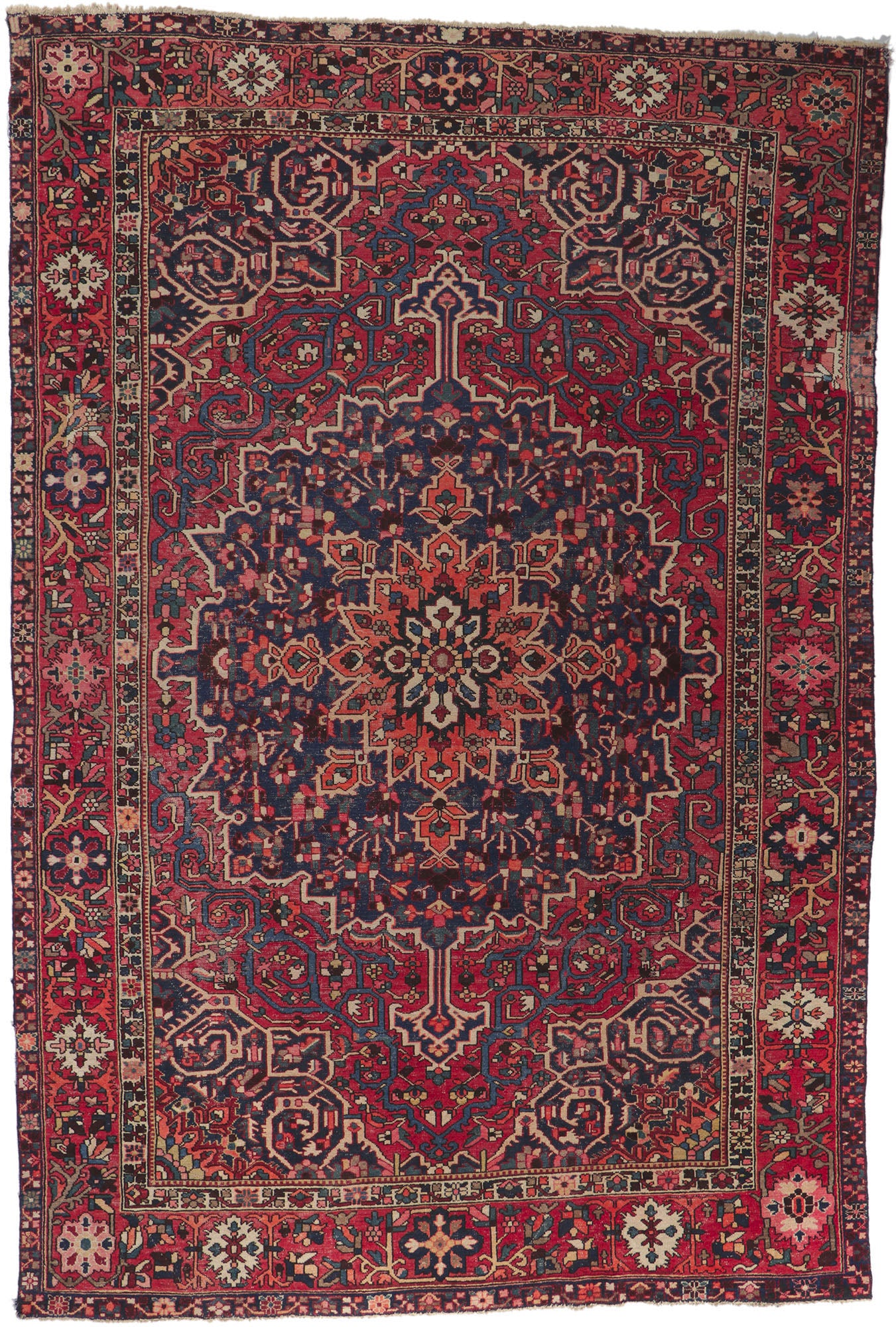 10 x 15 Vintage Persian Bakhtiari Rug 78093