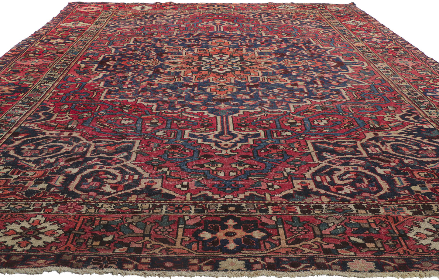 10 x 15 Vintage Persian Bakhtiari Rug 78093