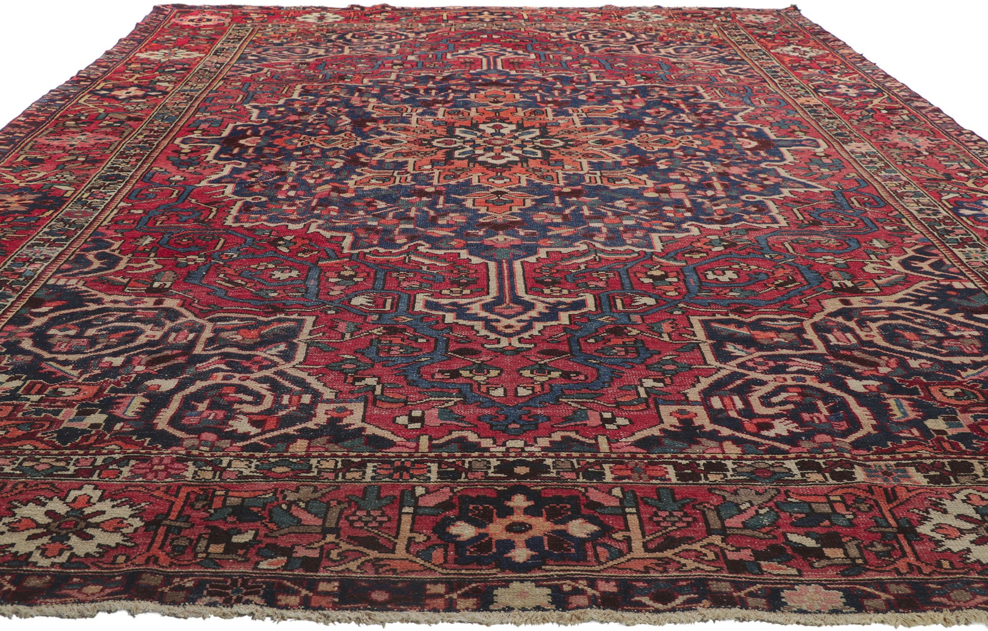 10 x 15 Vintage Persian Bakhtiari Rug 78093