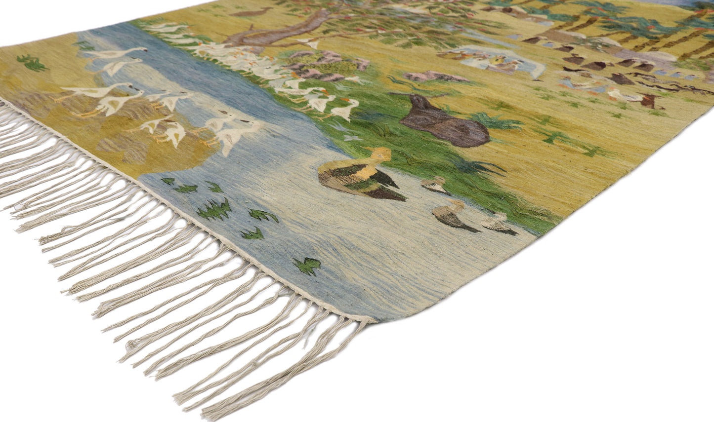 6 x 8 Vintage Egyptian Ramses Wissa Wassef Tapestry 78103