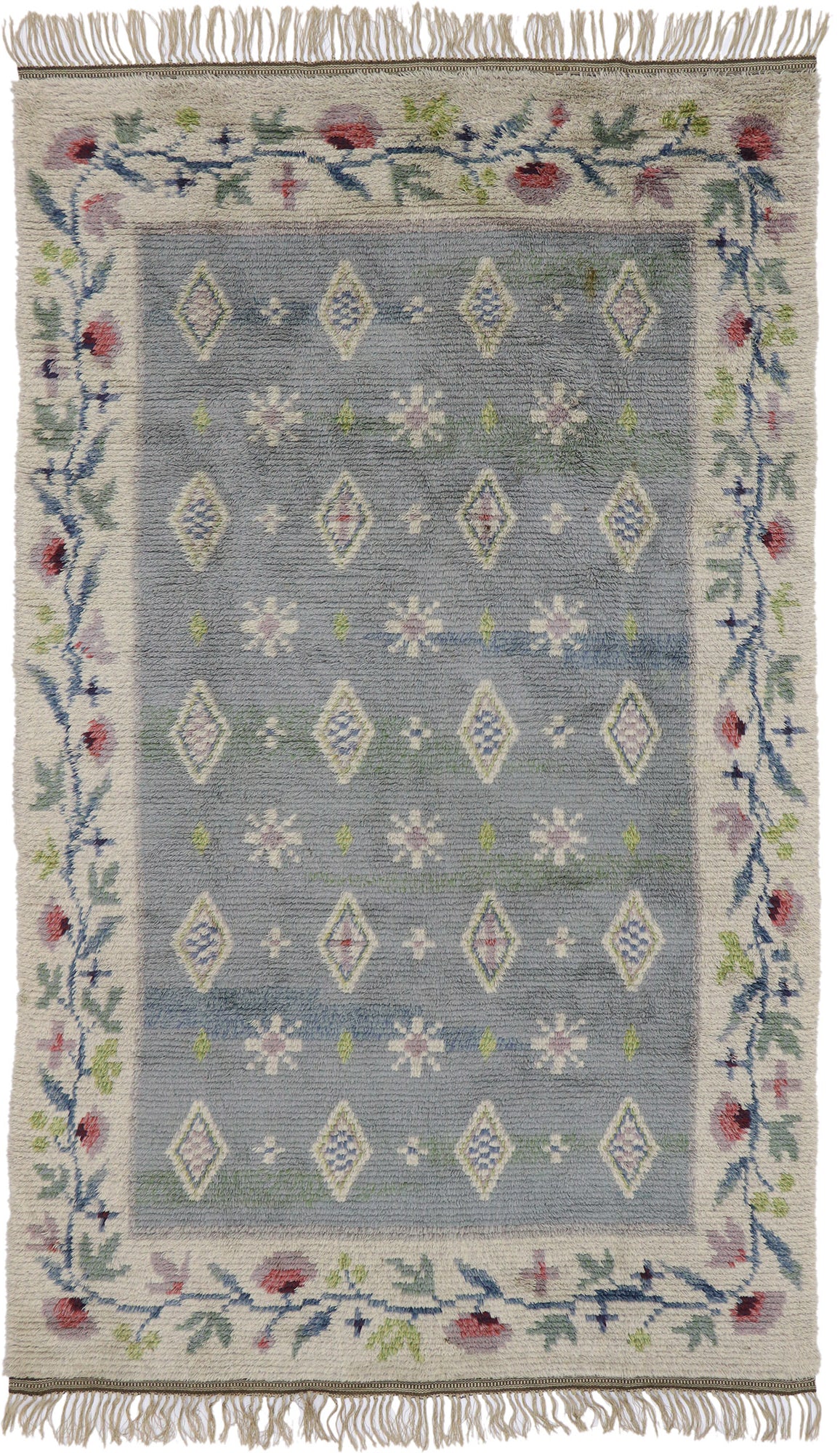 6 x 10 Vintage Swedish Rya Rug 78105