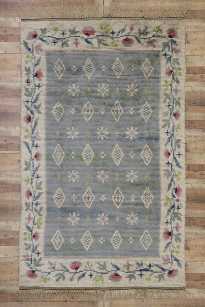 6 x 10 Vintage Swedish Rya Rug 78105