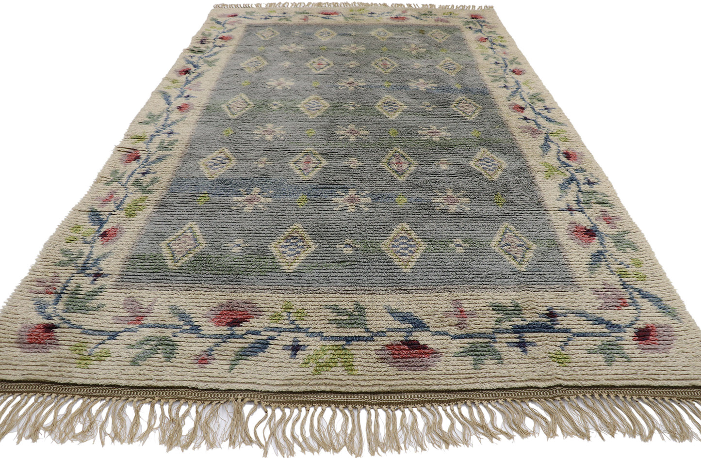 6 x 10 Vintage Swedish Rya Rug 78105