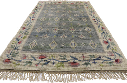 6 x 10 Vintage Swedish Rya Rug 78105