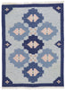 6 x 8 Vintage Blue Swedish Rollakan Rug 78107