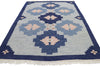 6 x 8 Vintage Blue Swedish Rollakan Rug 78107