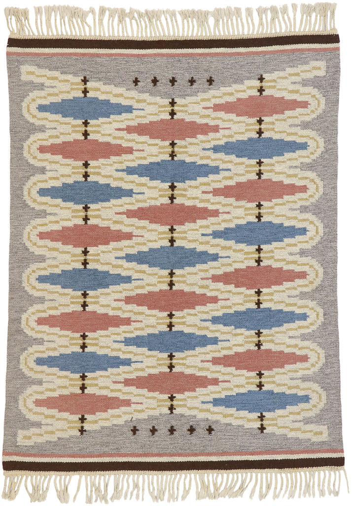 5 x 6 Vintage Swedish Rollakan Rug 78108