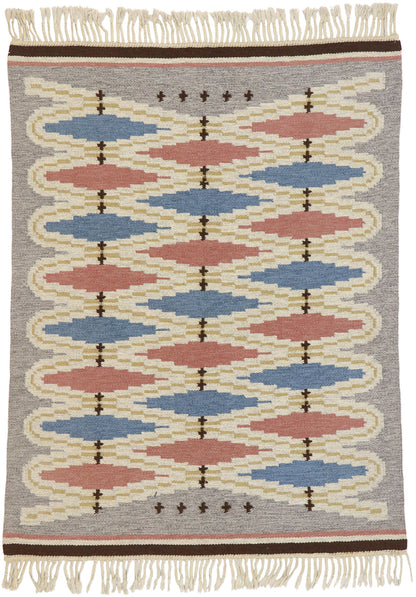5 x 6 Vintage Swedish Rollakan Rug 78108