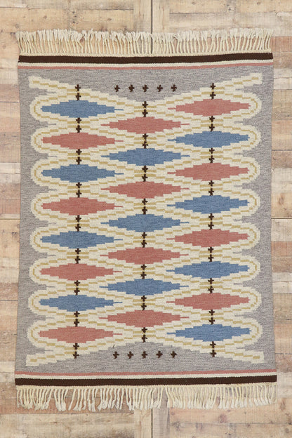 5 x 6 Vintage Swedish Rollakan Rug 78108