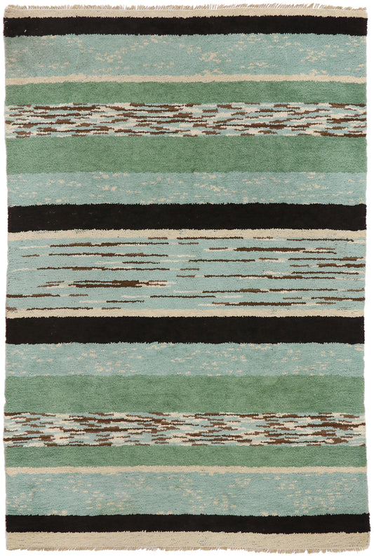 5 x 7 Vintage Swedish Rya Rug 78109