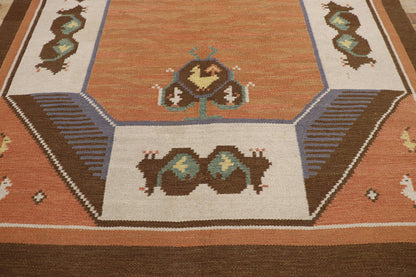 7 x 9 Vintage Kycklingar Swedish Rollakan Rug 78110