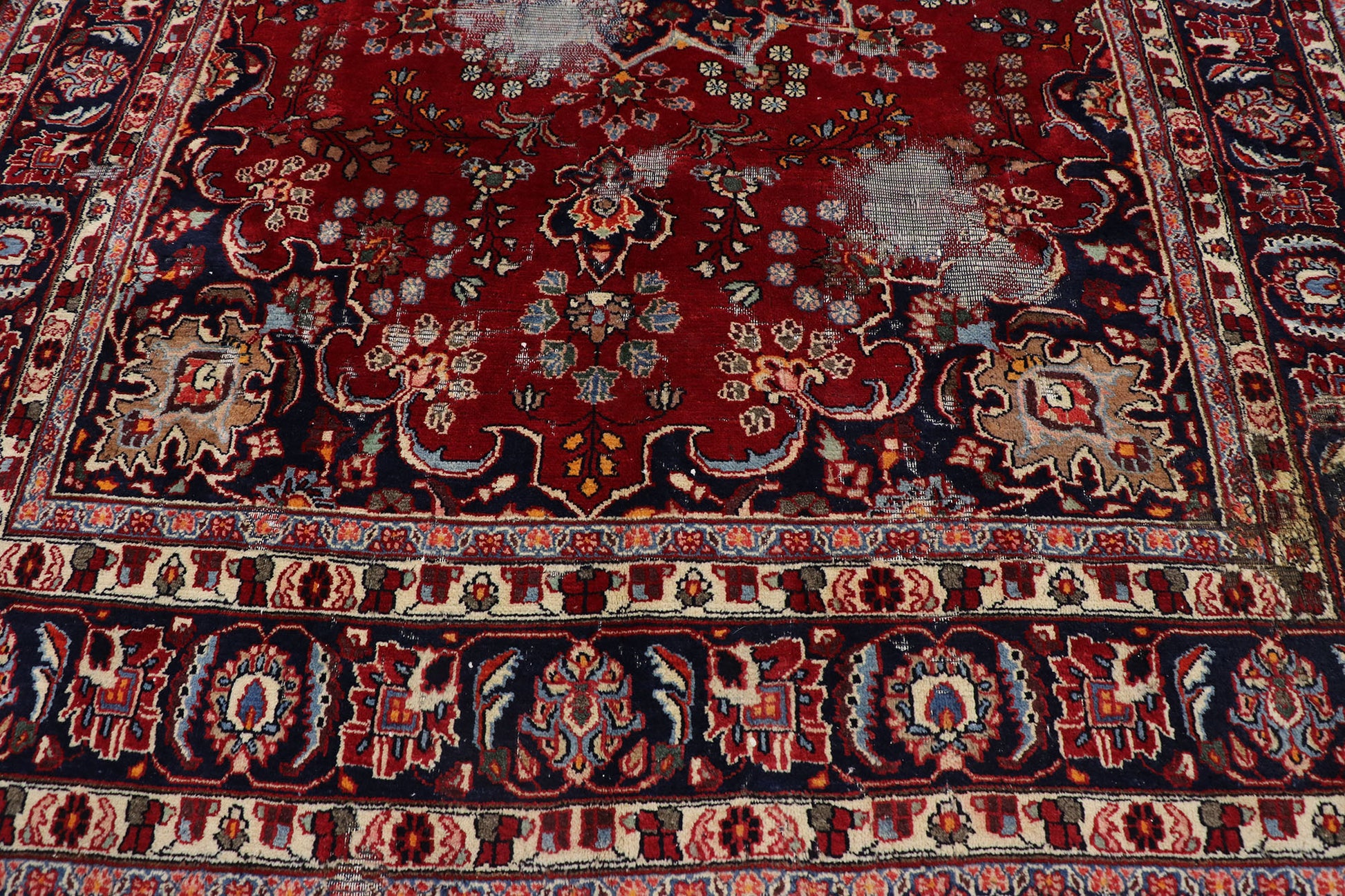7 x 10 Vintage Persian Mashhad Rug 78117