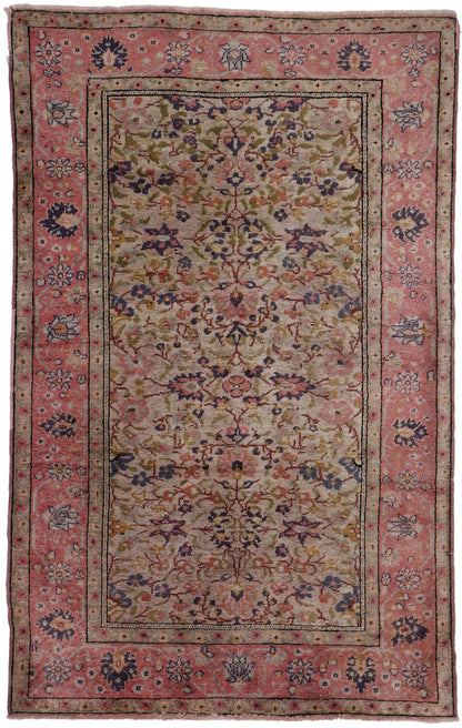 3 x 4 Vintage Persian Souf Kashan Rug 78120