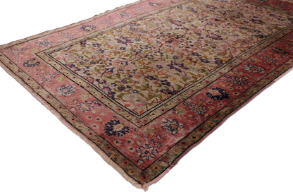 3 x 4 Vintage Persian Souf Kashan Rug 78120