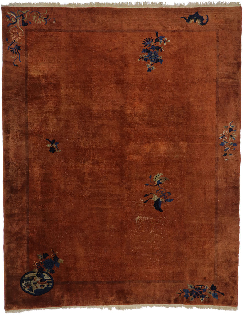 9 x 12 Antique Chinese Art Deco Rug 78127