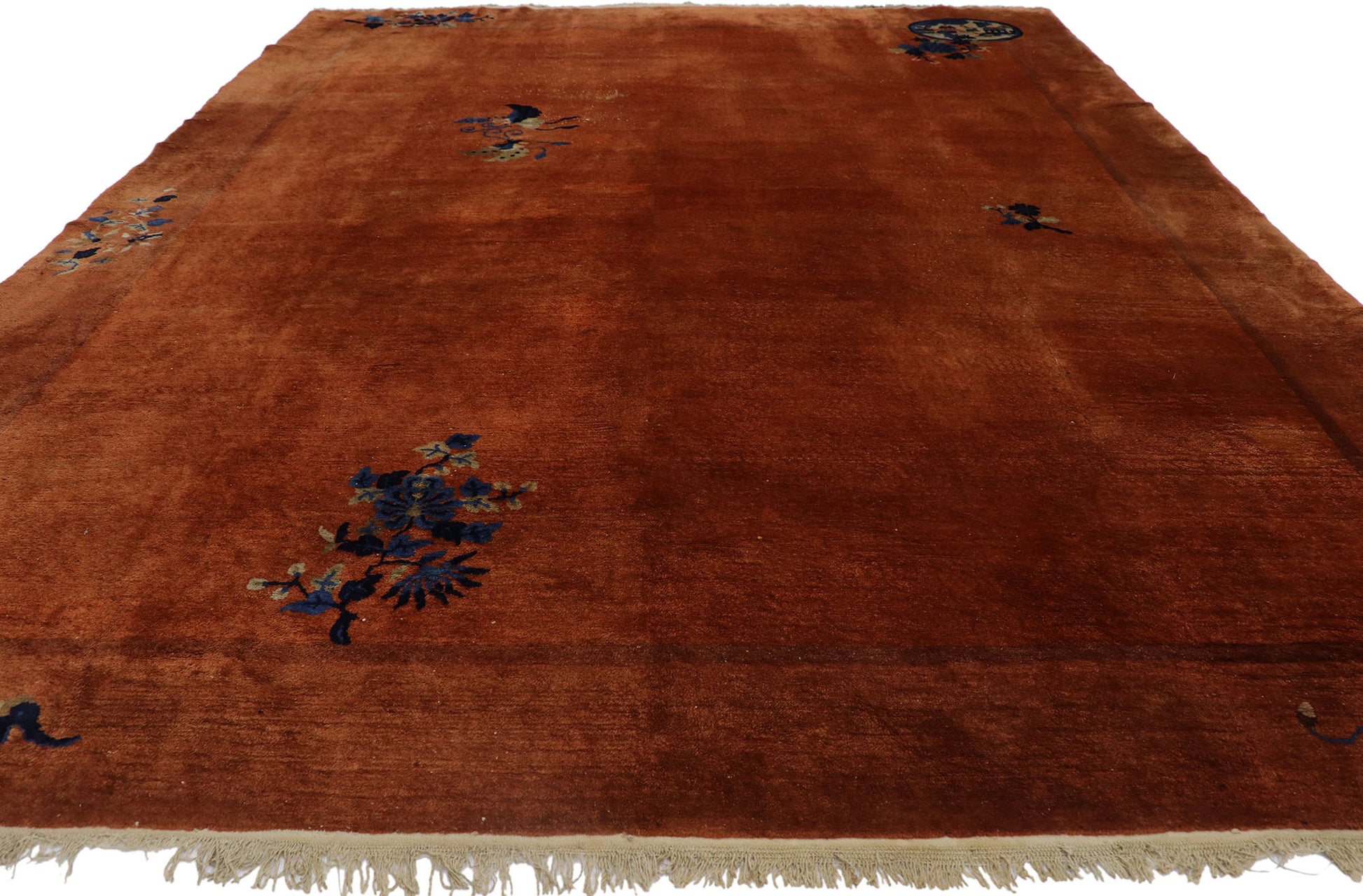 9 x 12 Antique Chinese Art Deco Rug 78127