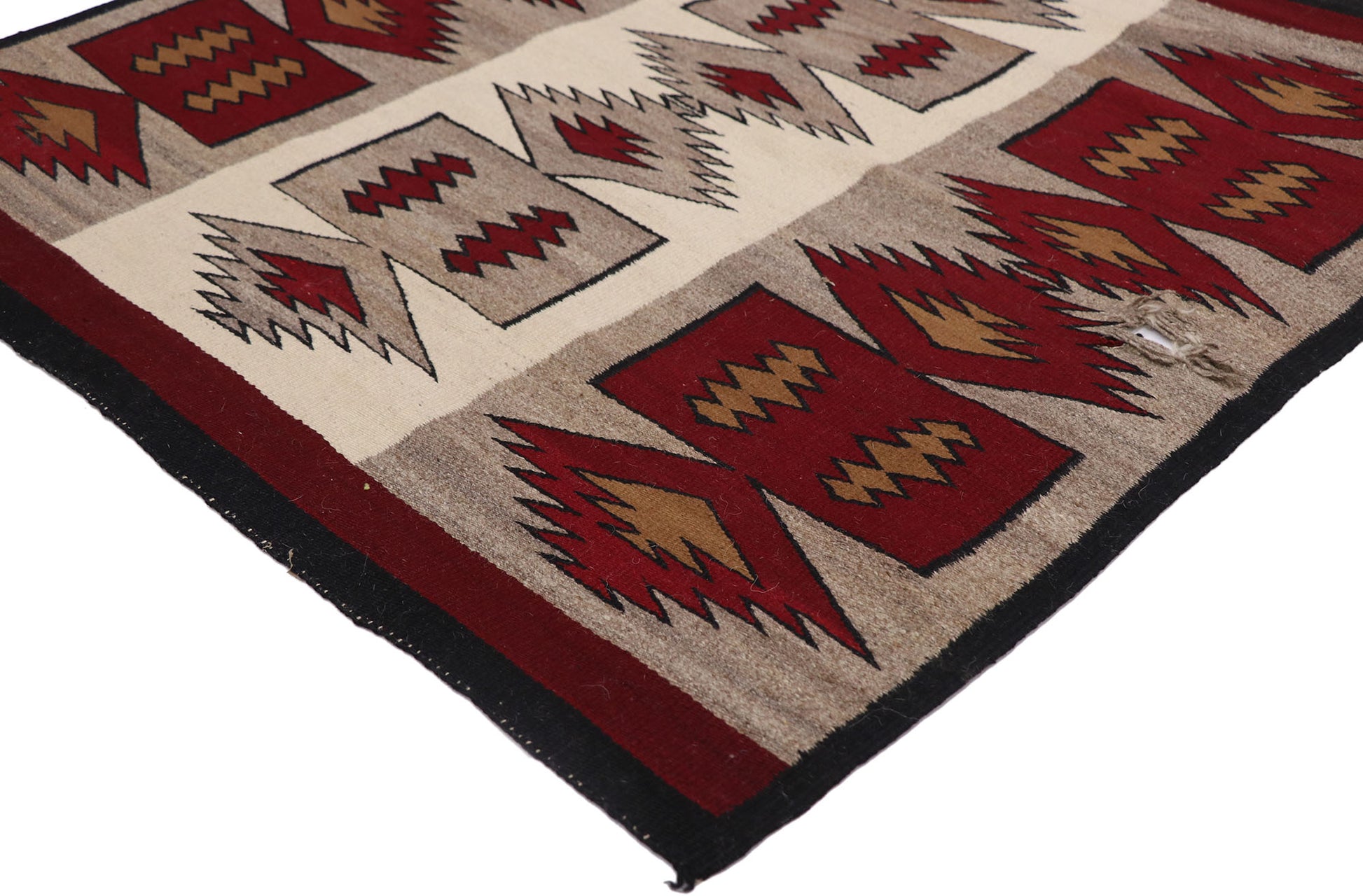 3 x 3 Vintage Navajo Blanket Rug 78134