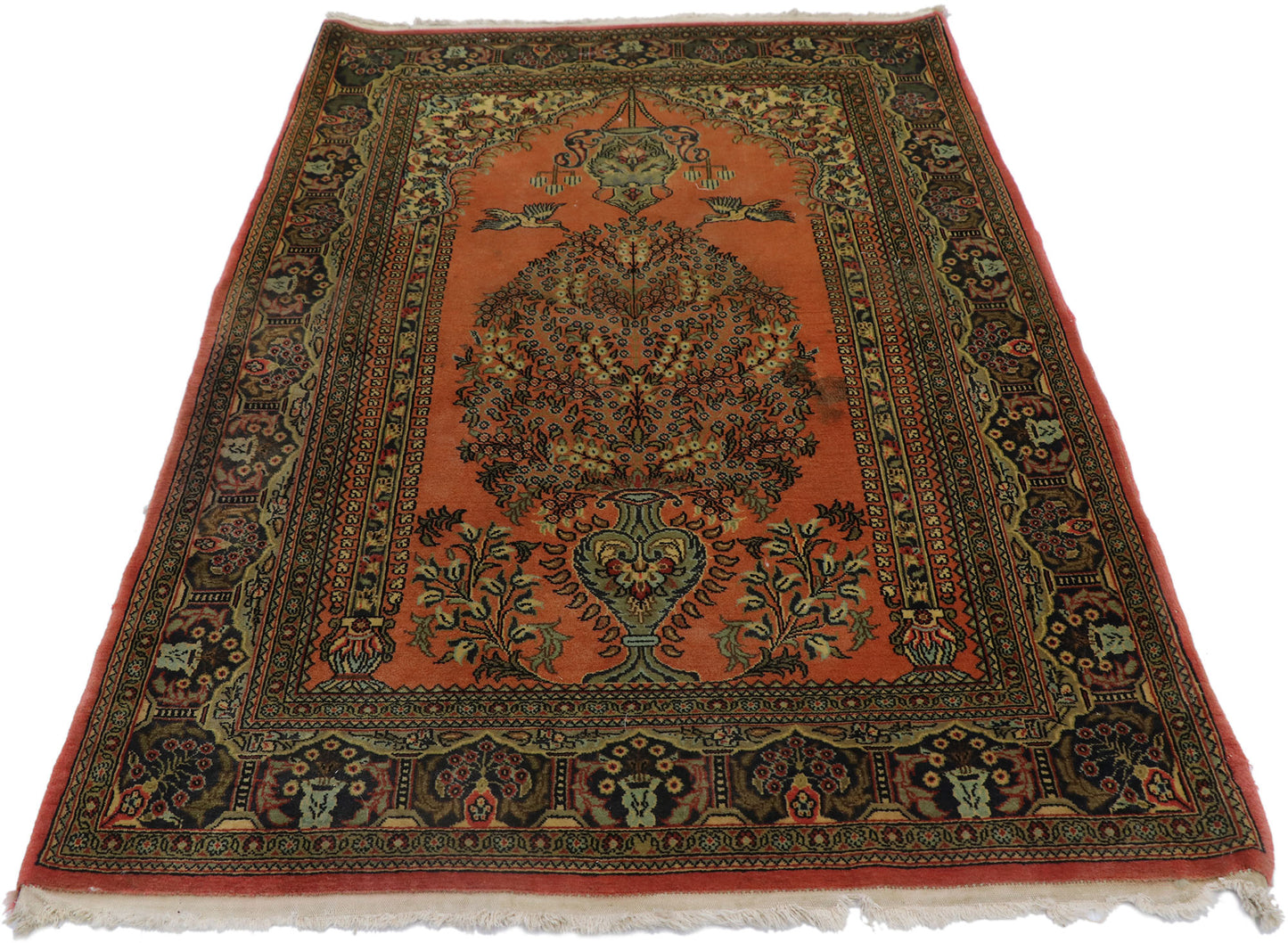 3 x 5 Antique Orange Persian Bijar Rug 78145