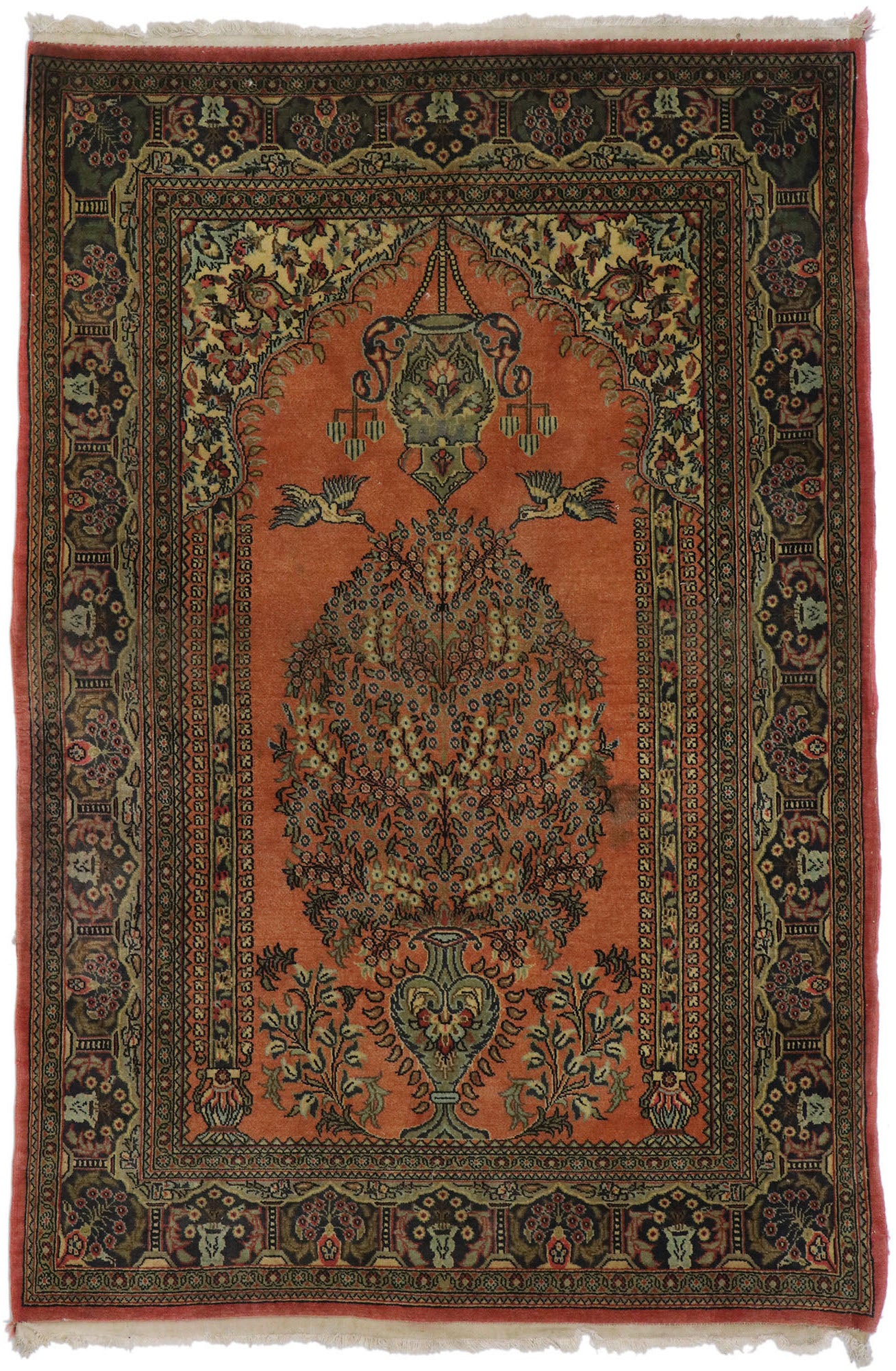 3 x 5 Antique Orange Persian Bijar Rug 78145