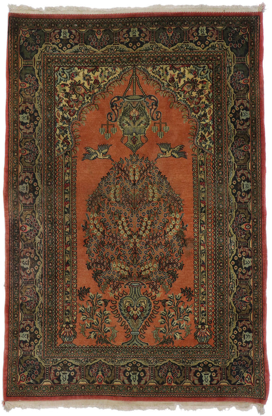 3 x 5 Antique Orange Persian Bijar Rug 78145