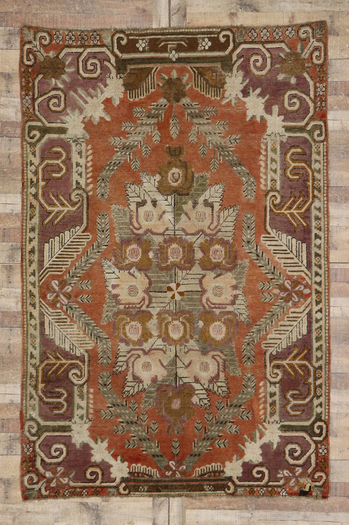 6 x 9 Antique Persian Khotan Rug 78149