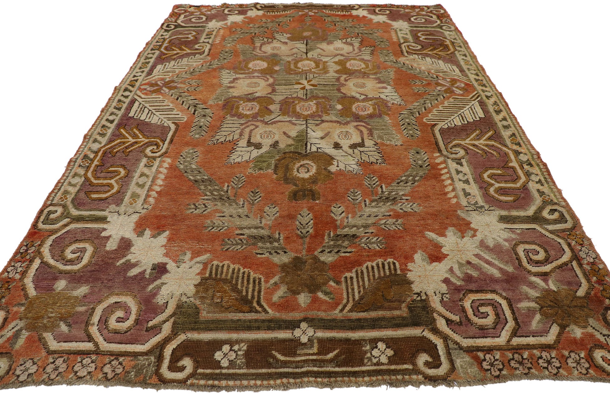 6 x 9 Antique Persian Khotan Rug 78149