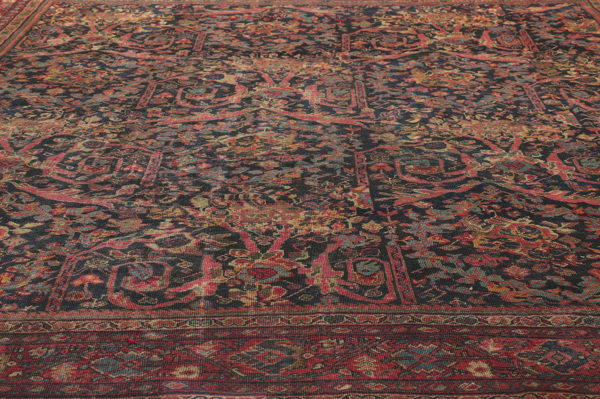 11 x 13 Antique Persian Mahal Rug 78156