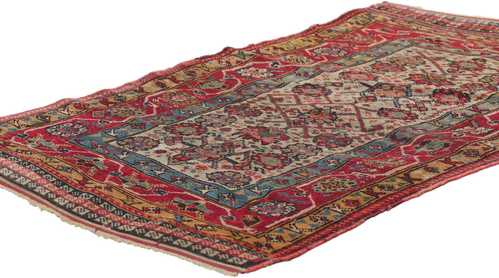 2 x 4 Antique Persian Qashqai Rug 78158