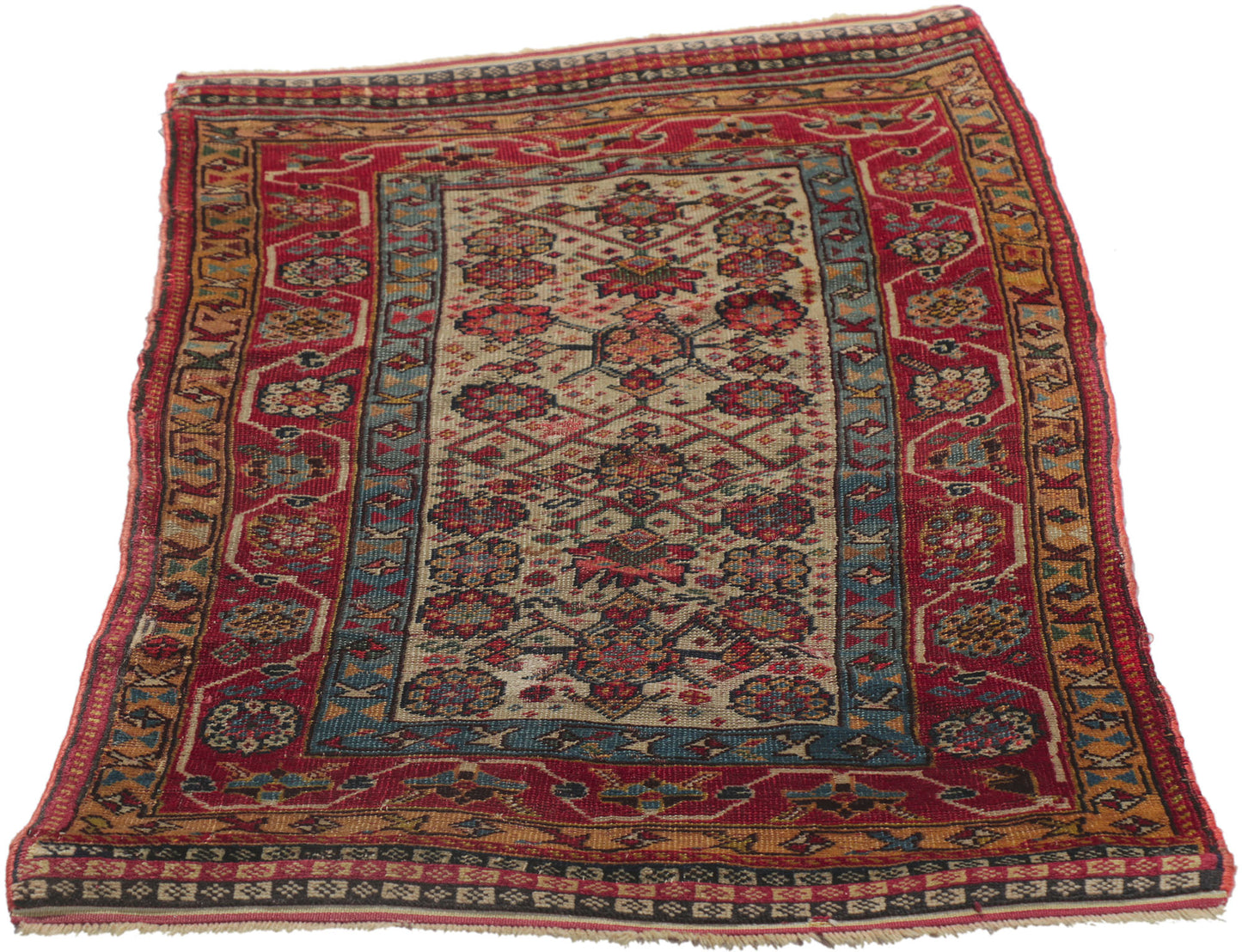 2 x 4 Antique Persian Qashqai Rug 78158