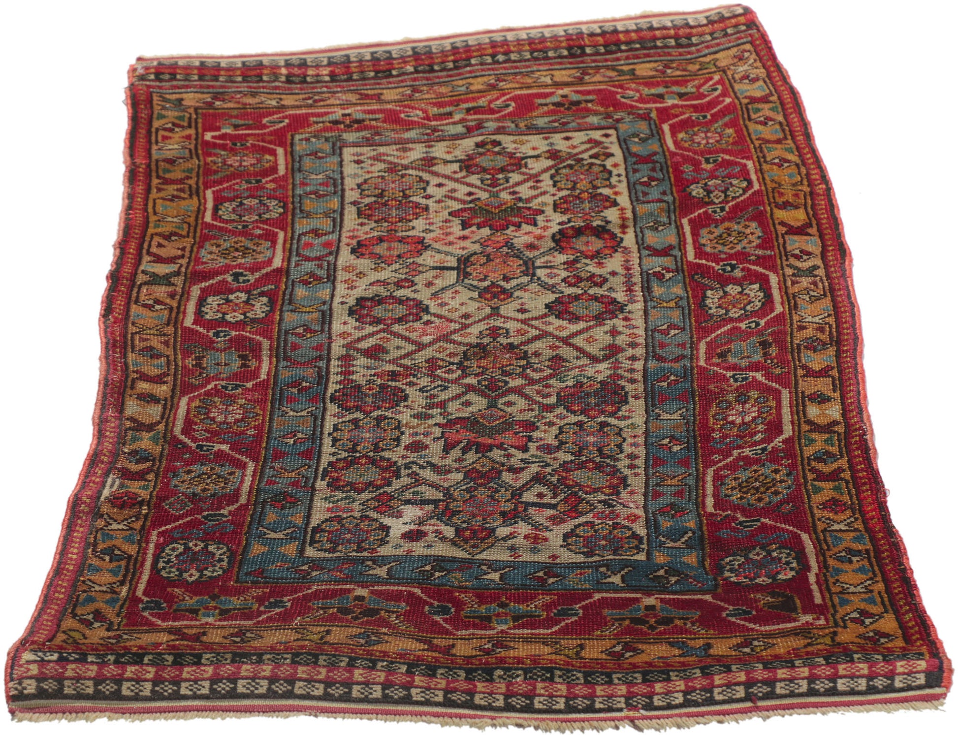 2 x 4 Antique Persian Qashqai Rug 78158