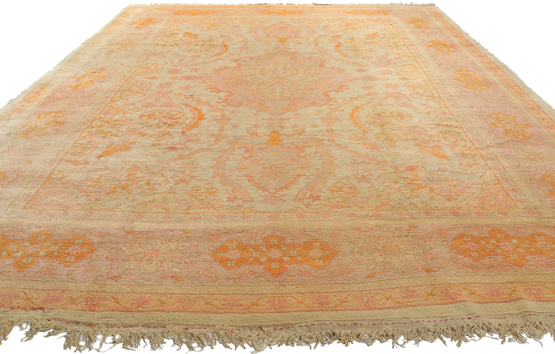 10 x 15 Antique Turkish Oushak Rug 78159