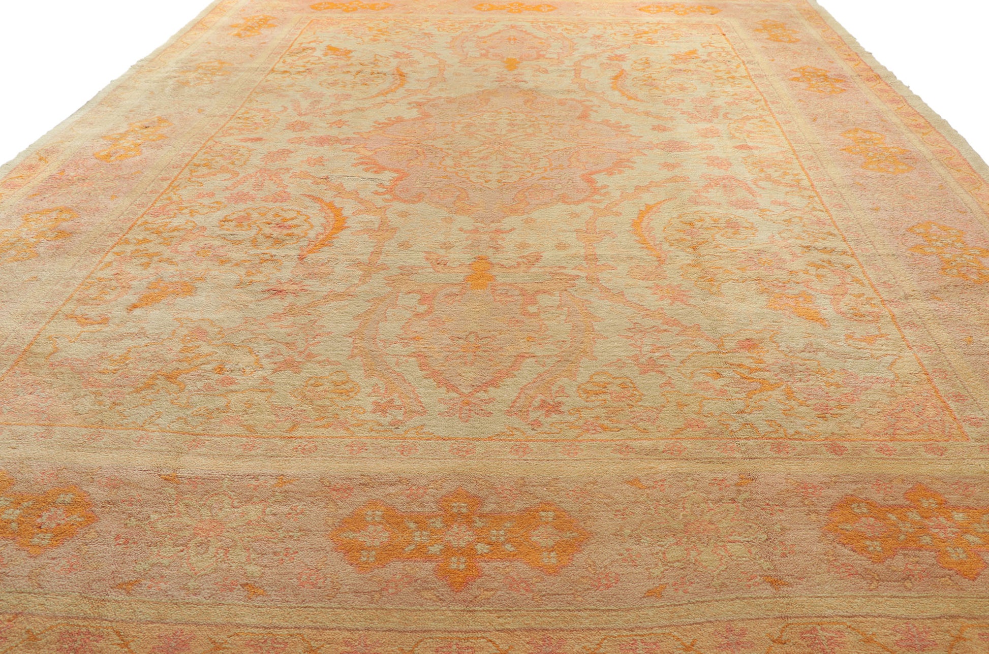 10 x 15 Antique Turkish Oushak Rug 78159