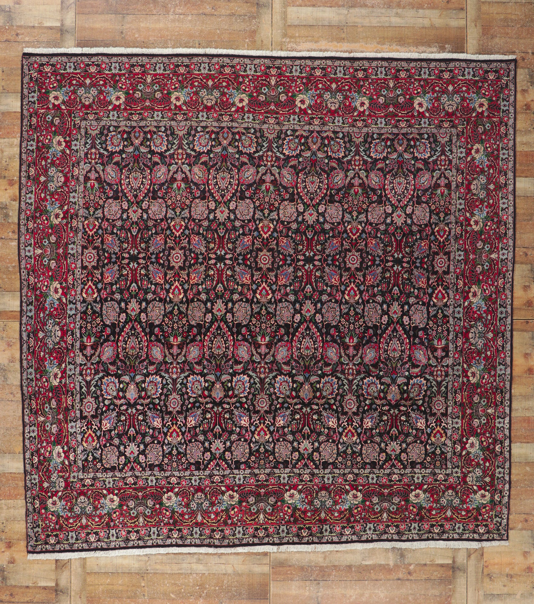 10 x 10 Vintage Persian Tekab Bijar Rug 78161