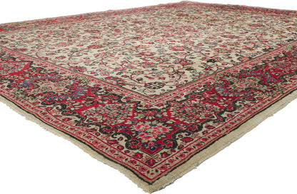 9 x 12 Vintage Persian Sarouk Rug 78163