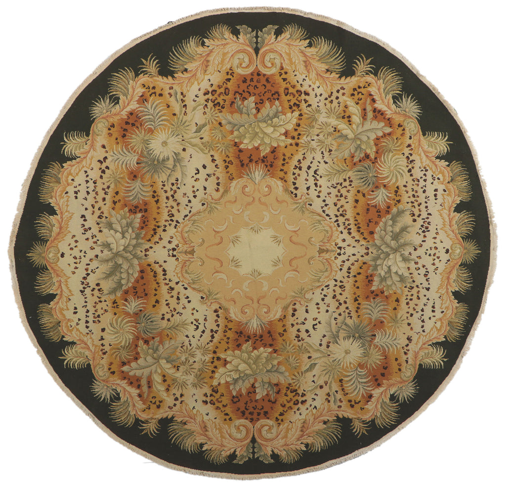 8 x 8 Vintage Indian Chain Stitch Rug 78164