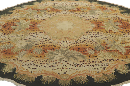 8 x 8 Vintage Indian Chain Stitch Rug 78164