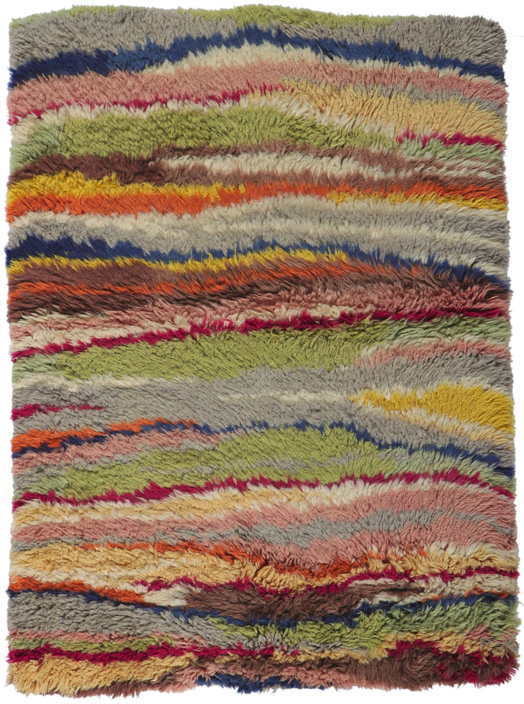 4 x 5 Vintage Swedish Rya Rug 78165