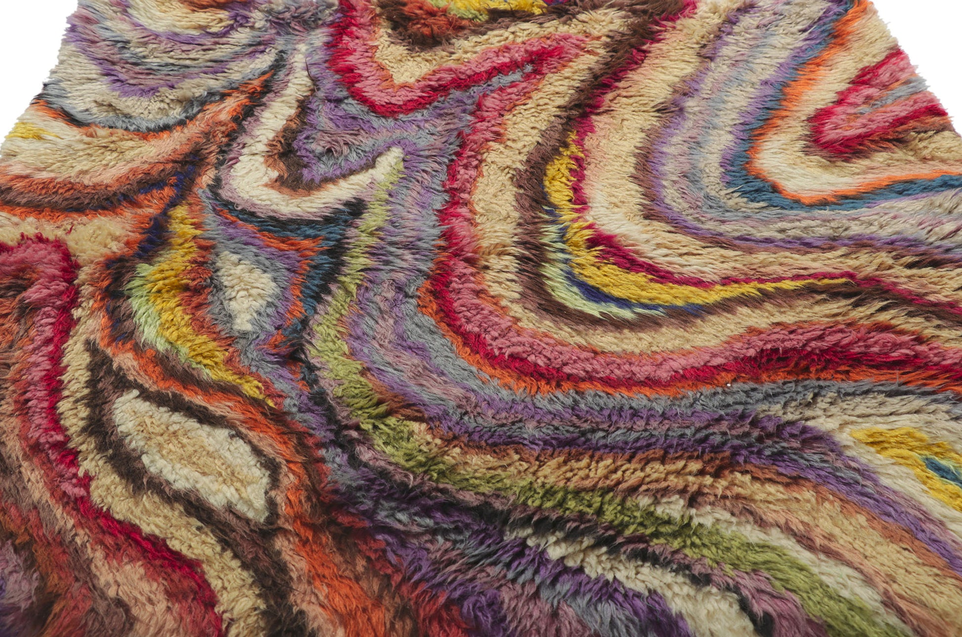 4 x 5 Vintage Swedish Rya Rug 78167